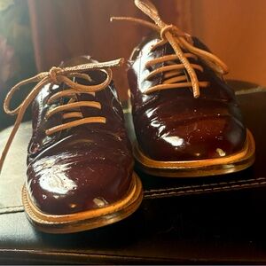 Elegant Burgundy Patent Leather Loafers